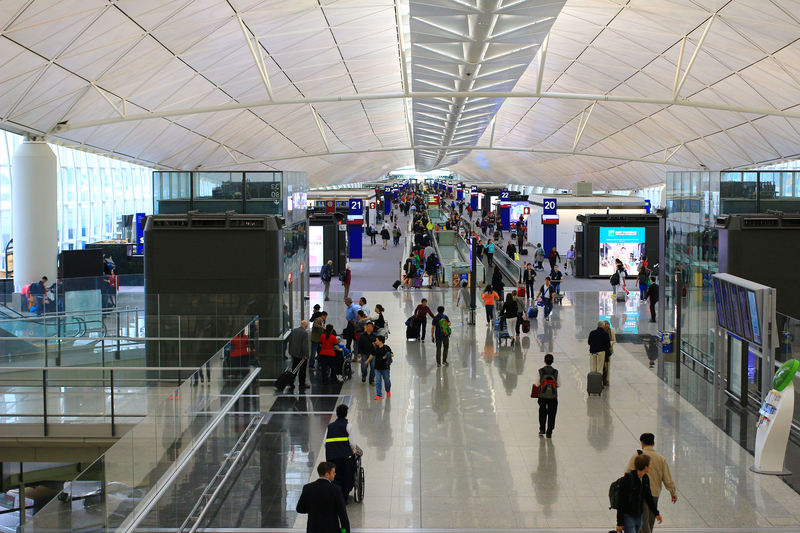 HKG Airport Terminal 1 is one of the largest terminals in the world. 